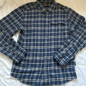 Patagonia Lightweight Fjord Flannel Shirt Mens XS Blue Plaid Organic Cotton